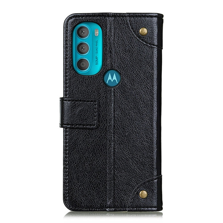 For Motorola Moto G71 5G Copper Buckle Nappa Texture Horizontal Flip Leather Case