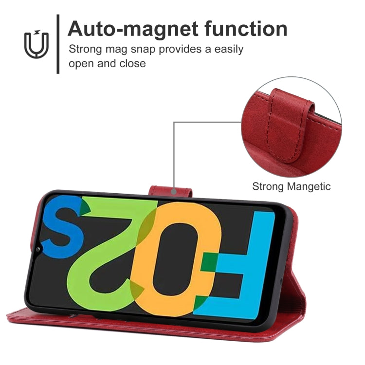 For Samsung Galaxy F02s US Version Leather Phone Case