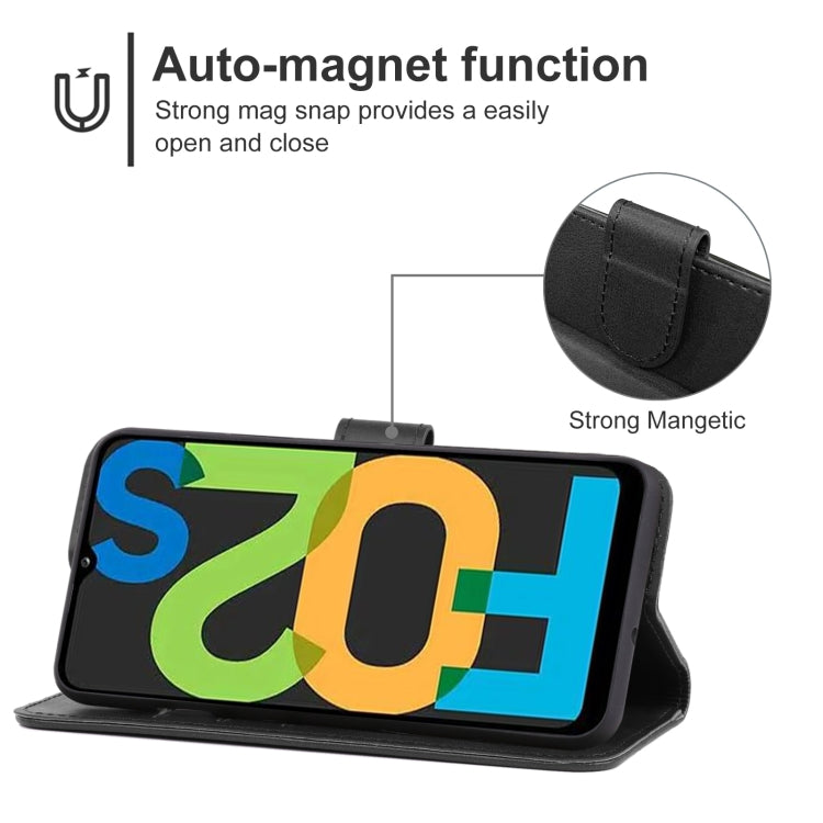 For Samsung Galaxy F02s US Version Leather Phone Case