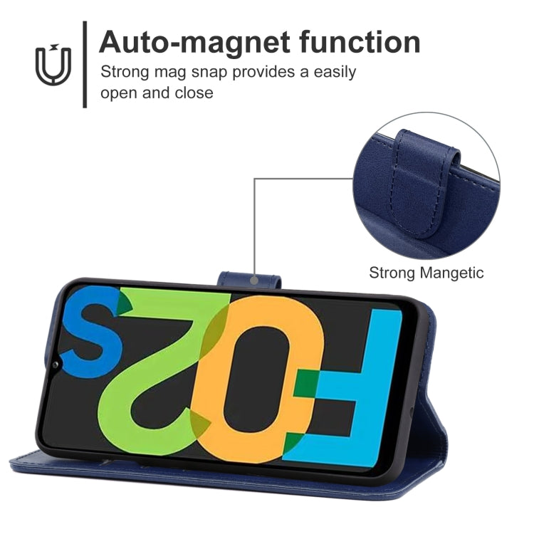 For Samsung Galaxy F02s US Version Leather Phone Case