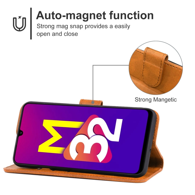 For Samsung Galaxy M32 5G Leather Phone Case