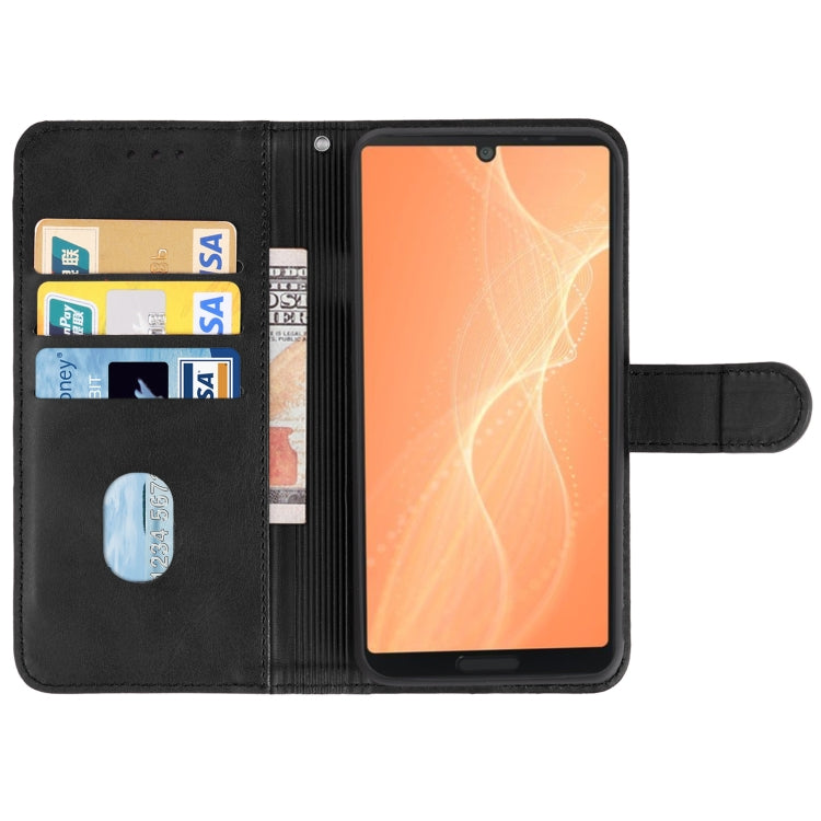 For Sharp Aquos Sense 4 Leather Phone Case