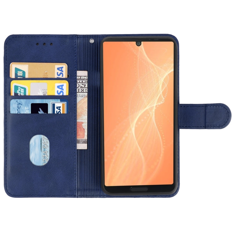 For Sharp Aquos Sense 4 Leather Phone Case
