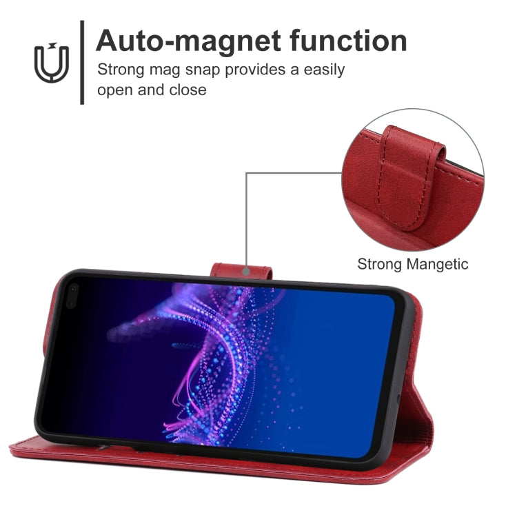 For Sharp Aquos Sense 4 Plus Leather Phone Case