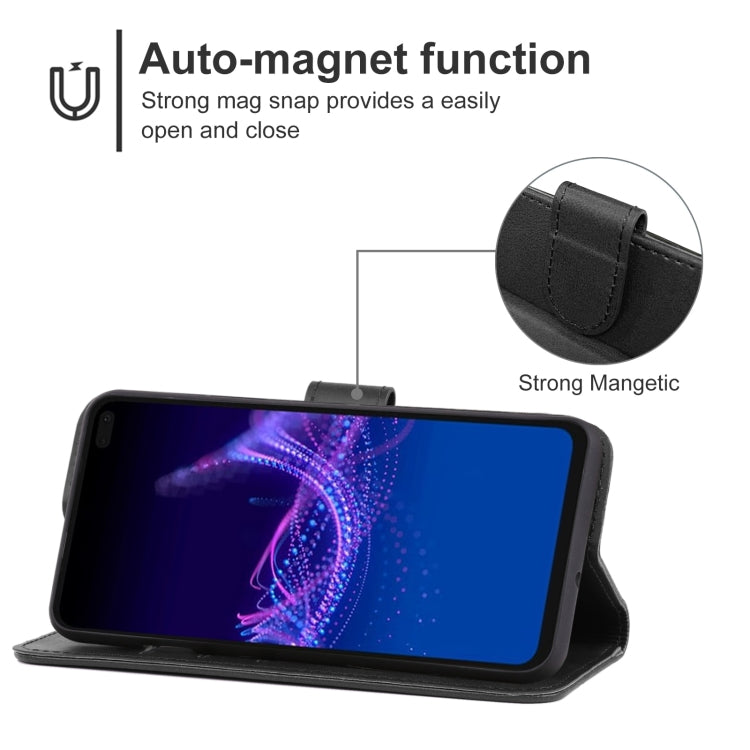 For Sharp Aquos Sense 4 Plus Leather Phone Case