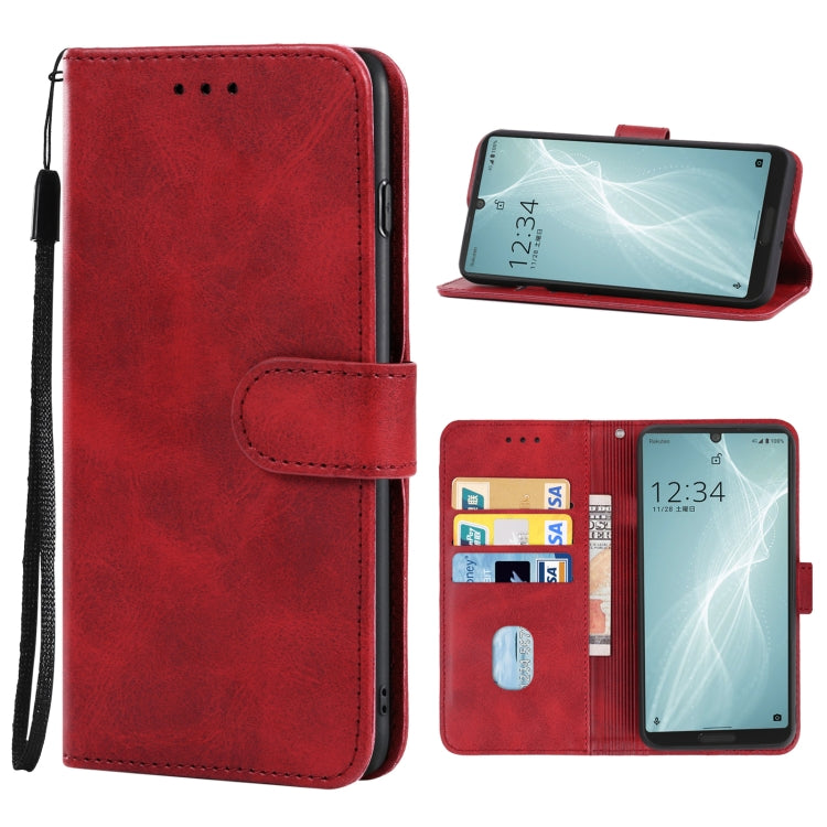 For Sharp Aquos Sense 4 Lite Leather Phone Case