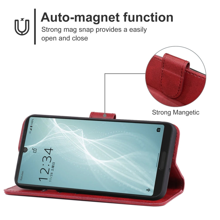 For Sharp Aquos Sense 4 Lite Leather Phone Case