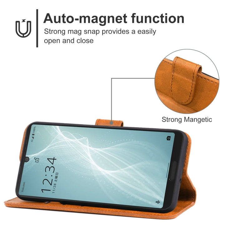 For Sharp Aquos Sense 4 Lite Leather Phone Case