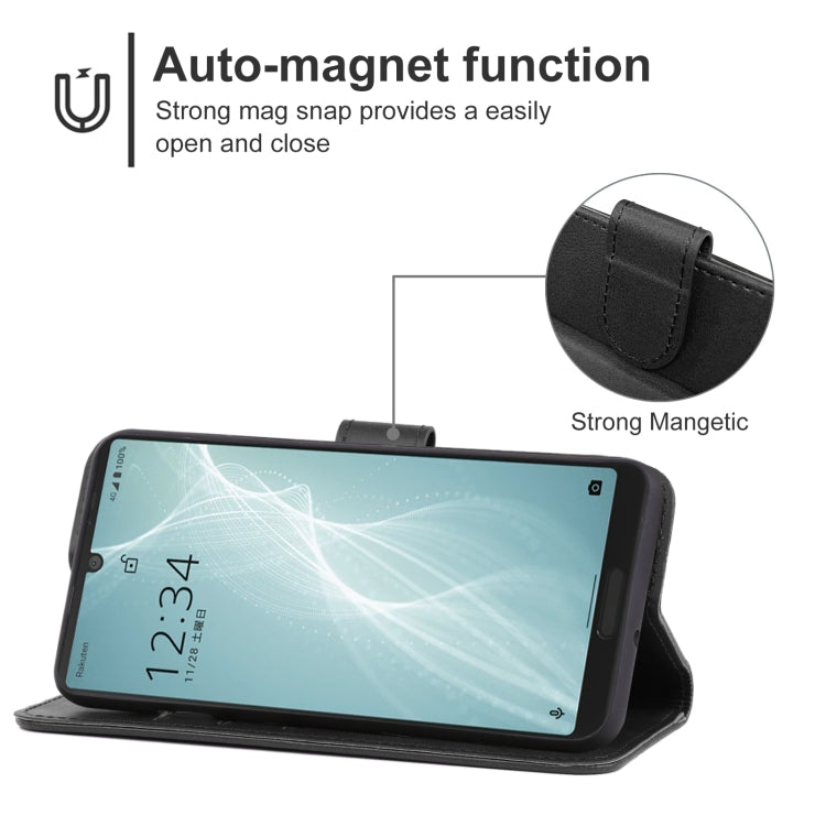 For Sharp Aquos Sense 4 Lite Leather Phone Case