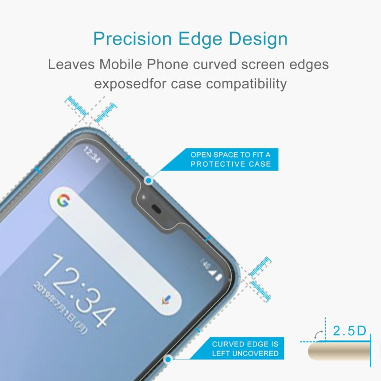 50 PCS 0.26mm 9H 2.5D Tempered Glass Film For Fujitsu Arrows U 801FJ