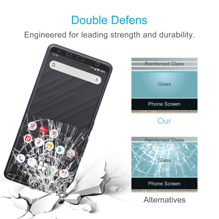 50 PCS 0.26mm 9H 2.5D Tempered Glass Film For Fujitsu F-41A