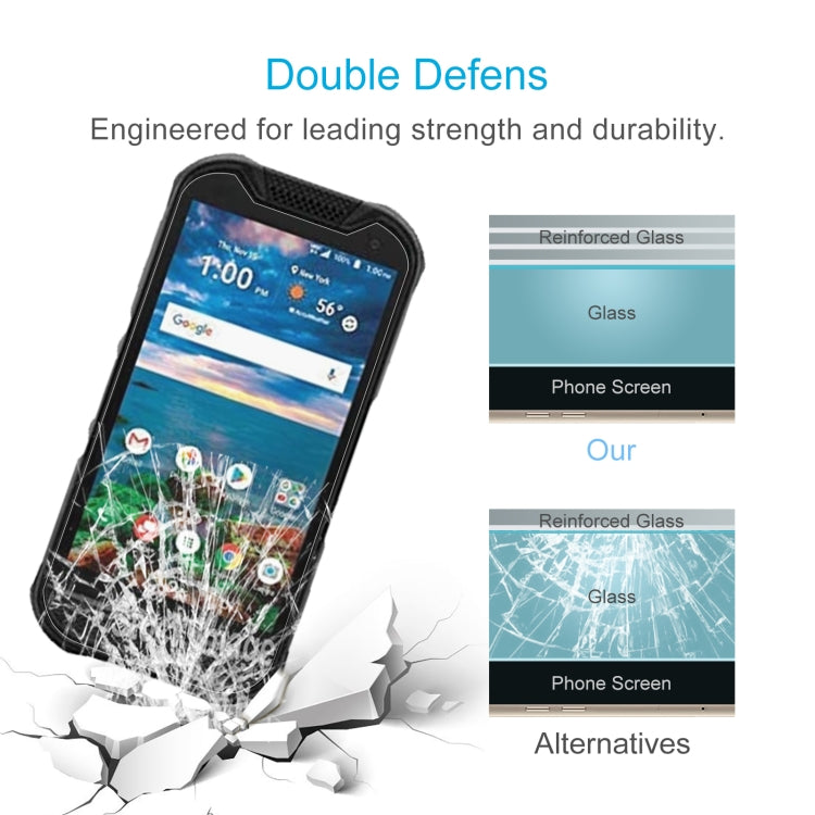 50 PCS 0.26mm 9H 2.5D Tempered Glass Film For Kyocera DuraForce PRO 2 Unlocked