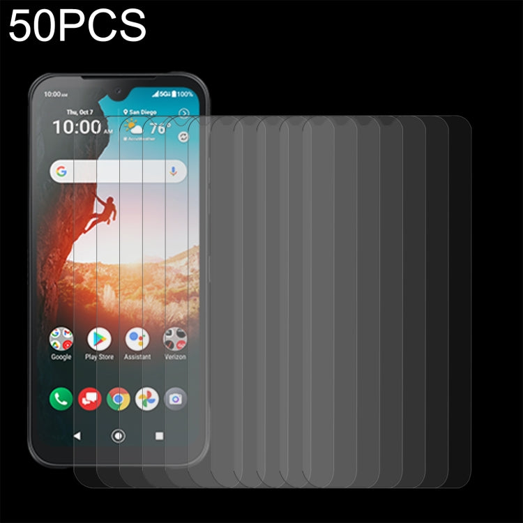 50 PCS 0.26mm 9H 2.5D Tempered Glass Film For Kyocera DuraSport 5G