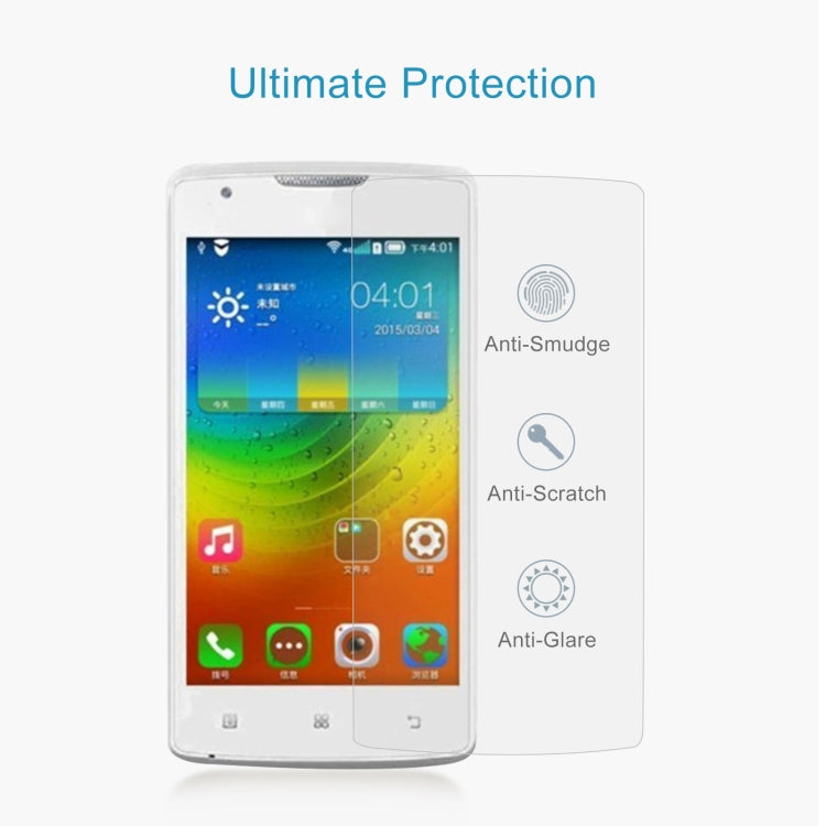 50 PCS 0.26mm 9H 2.5D Tempered Glass Film For Lenovo A2800