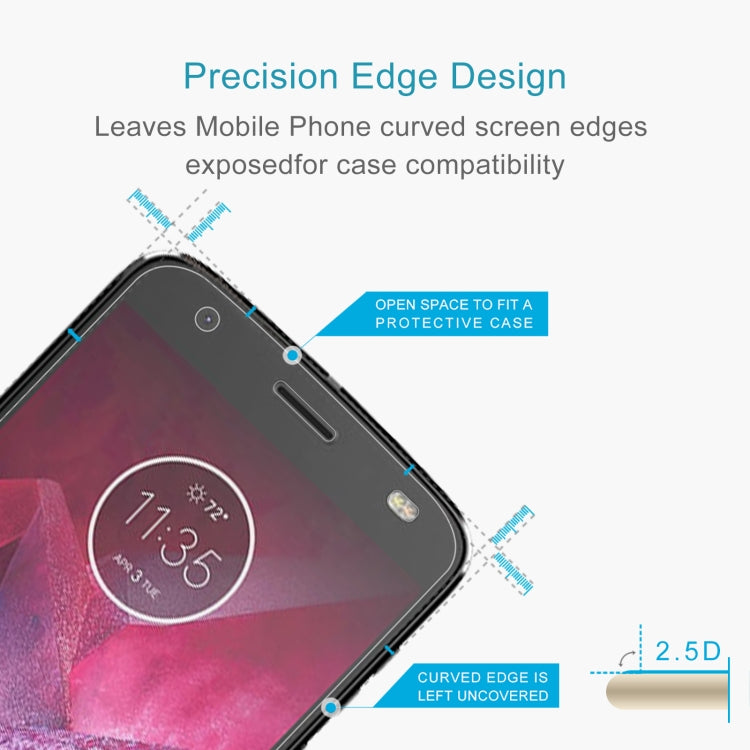 50 PCS 0.26mm 9H 2.5D Tempered Glass Film For Motorola Moto Z2 Force
