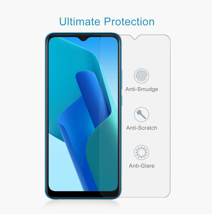 50 PCS 0.26mm 9H 2.5D Tempered Glass Film For OPPO A16K