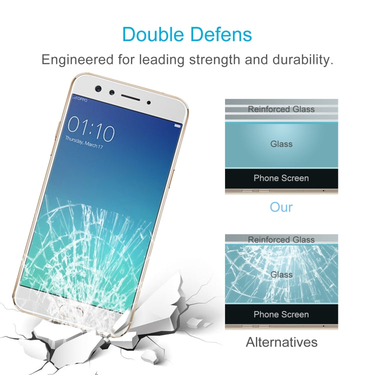 50 PCS 0.26mm 9H 2.5D Tempered Glass Film For OPPO F3