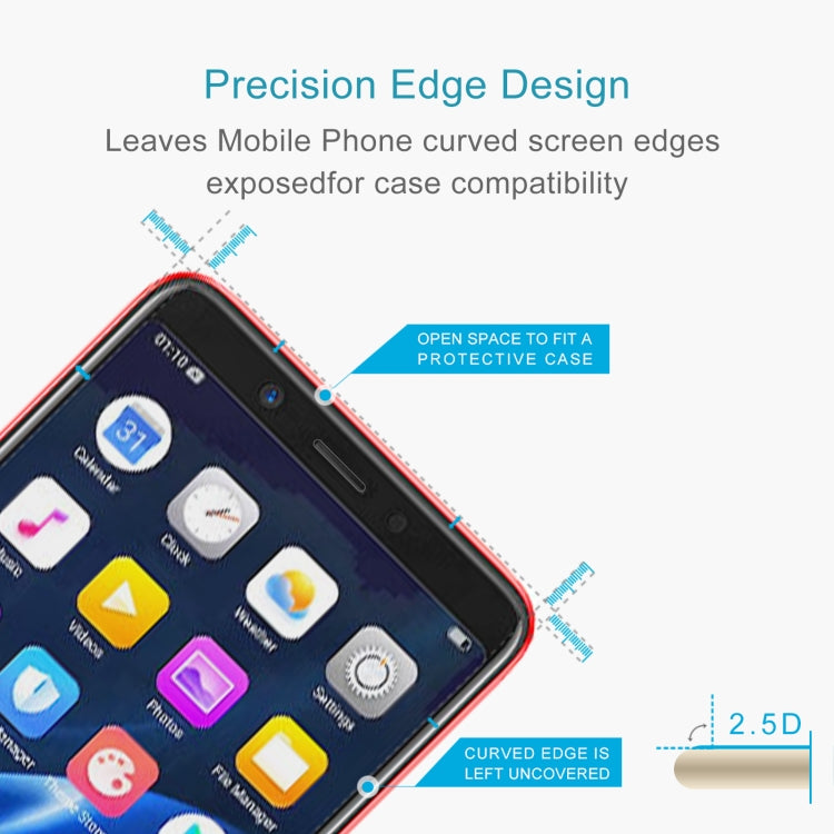 50 PCS 0.26mm 9H 2.5D Tempered Glass Film For OPPO F7 Youth