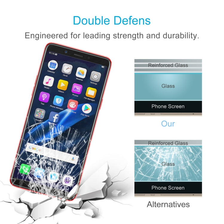 50 PCS 0.26mm 9H 2.5D Tempered Glass Film For OPPO F7 Youth