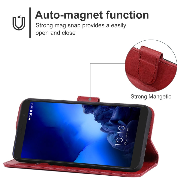 Leather Phone Case For  Alcatel 1x Fingerprint Version
