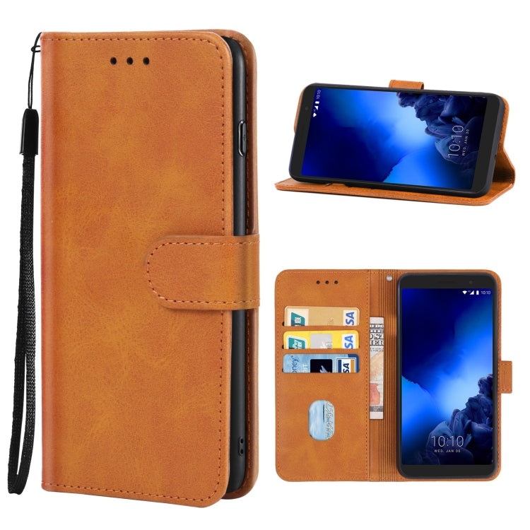 Leather Phone Case For  Alcatel 1x Fingerprint Version