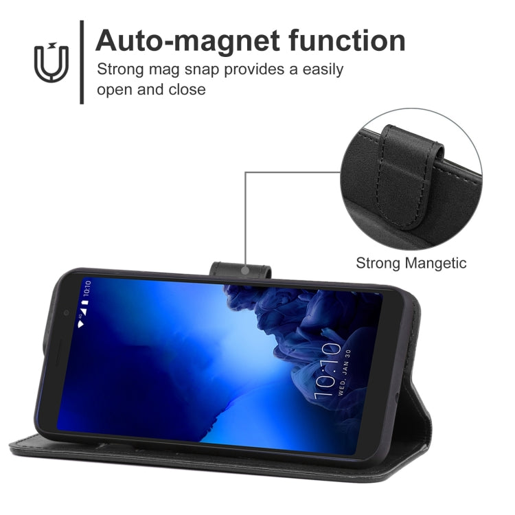 Leather Phone Case For  Alcatel 1x Fingerprint Version
