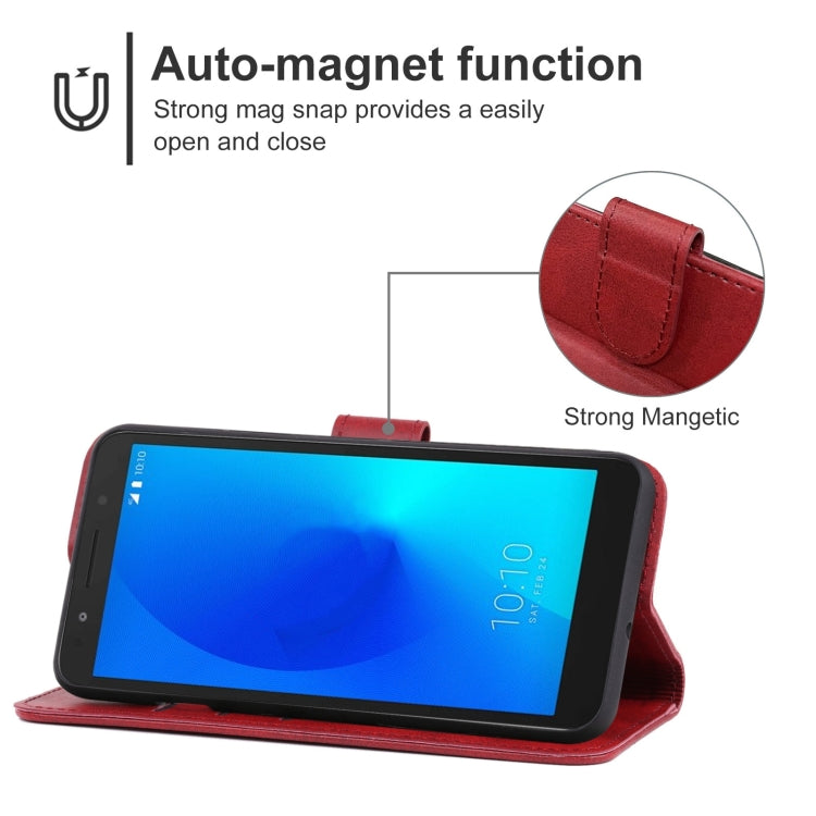 Leather Phone Case For Alcatel 1x