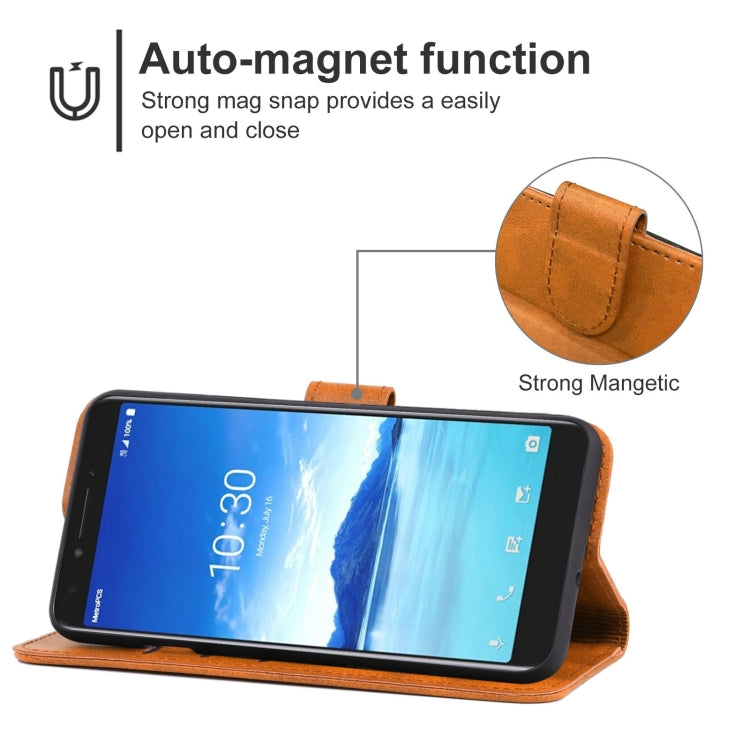 Leather Phone Case For Alcatel 7