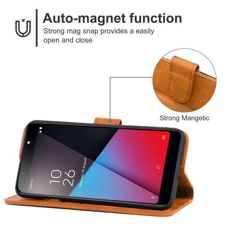 Leather Phone Case For Vodafone Smart N9 Lite