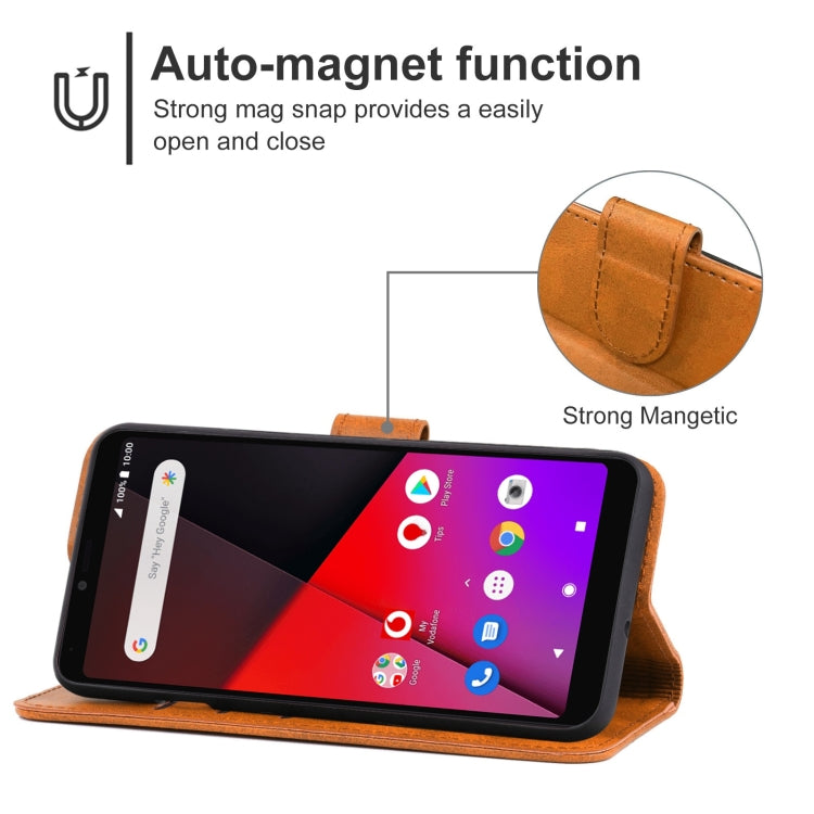 Leather Phone Case For Vodafone Smart X9