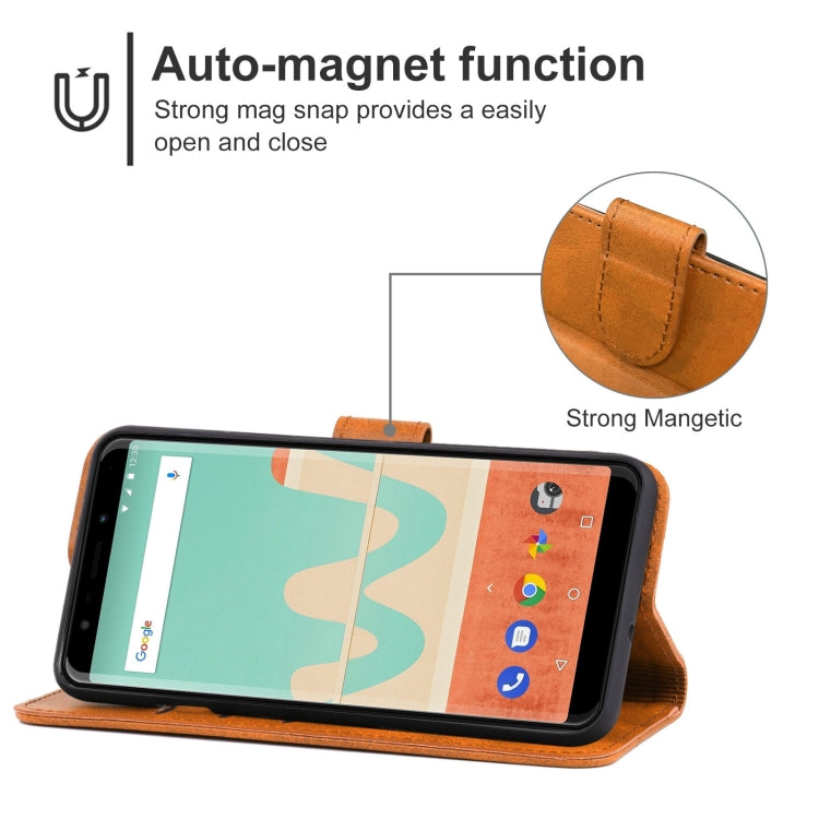 Leather Phone Case For Wiko View Go