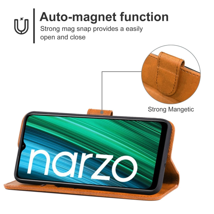 Leather Phone Case For OPPO Realme Narzo 50A