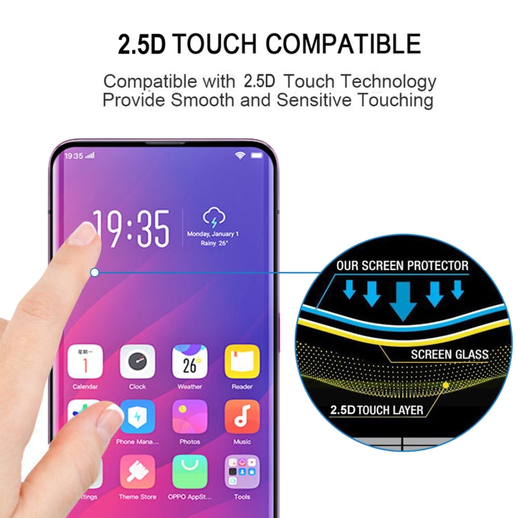 3D Curved Edge Full Screen Tempered Glass Film For OPPO Find X(Black)