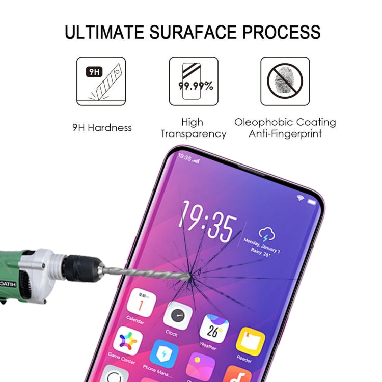 3D Curved Edge Full Screen Tempered Glass Film For OPPO Find X(Black)
