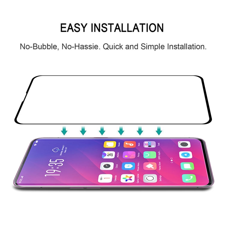 3D Curved Edge Full Screen Tempered Glass Film For OPPO Find X(Black)