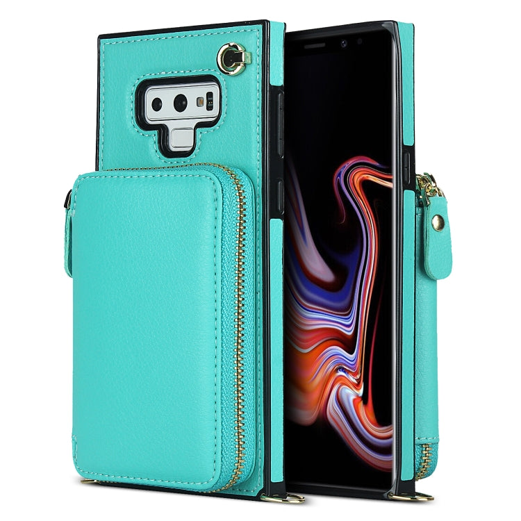 For Samsung Galaxy Note9 Cross-body Zipper Big Wallet Bag Square Phone Case