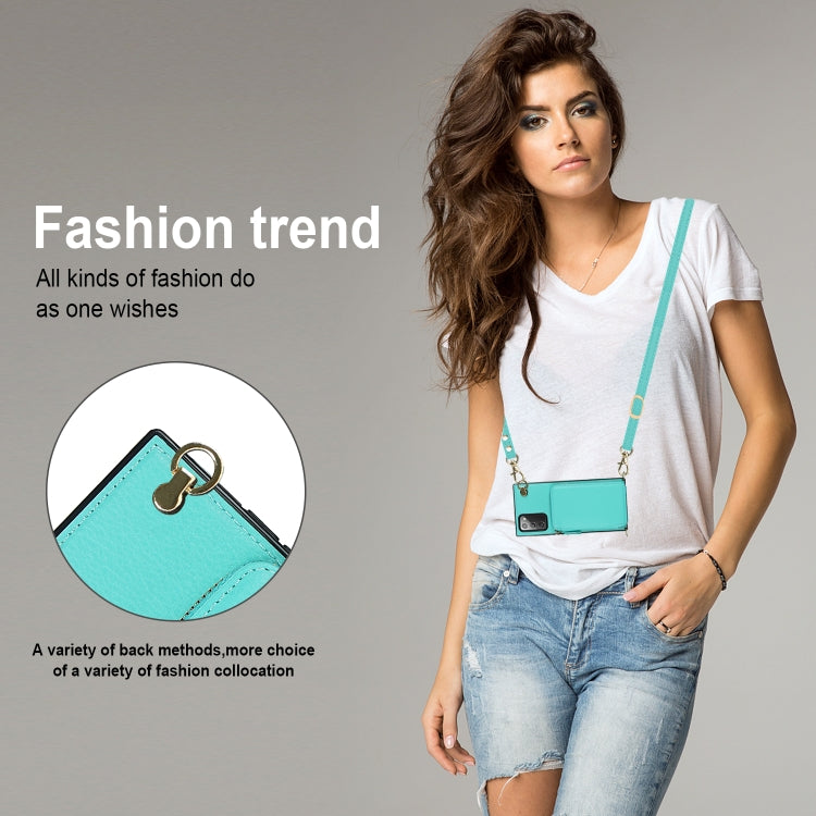 For Samsung Galaxy Note20 Cross-body Zipper Big Wallet Bag Square Phone Case