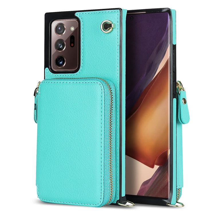 For Samsung Galaxy Note20 Ultra Cross-body Zipper Big Wallet Bag Square Phone Case
