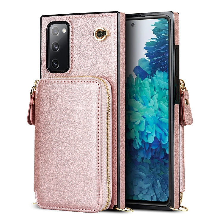 For Samsung Galaxy S20 FE Cross-body Zipper Big Wallet Bag Square Phone Case