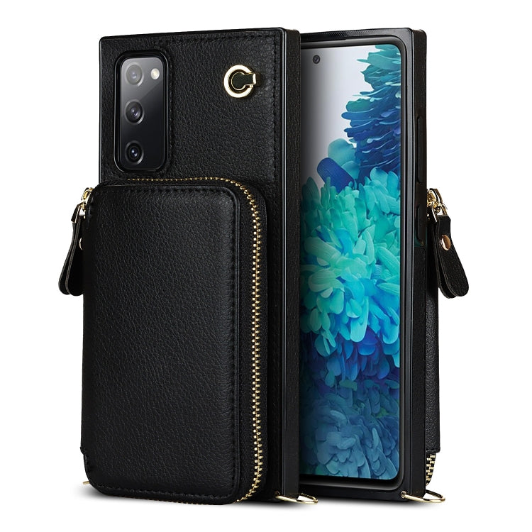 For Samsung Galaxy S20 FE Cross-body Zipper Big Wallet Bag Square Phone Case