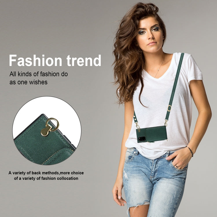 For Samsung Galaxy S20+ Cross-body Zipper Big Wallet Bag Square Phone Case