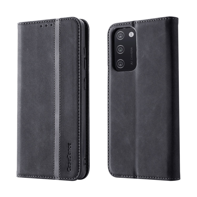 For Samsung Galaxy A02s / A03s Splicing Skin Feel Magnetic Leather Phone Case