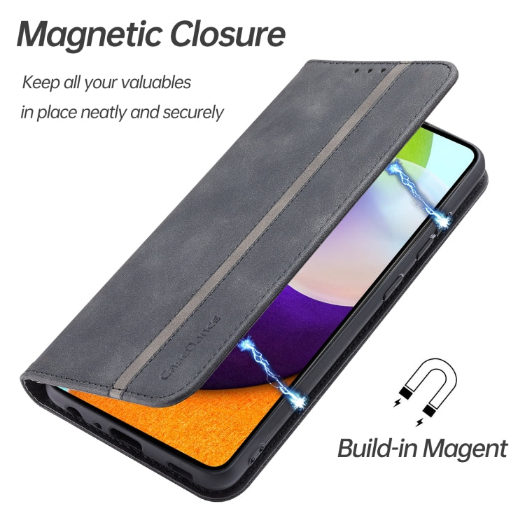 For Samsung Galaxy A02s / A03s Splicing Skin Feel Magnetic Leather Phone Case