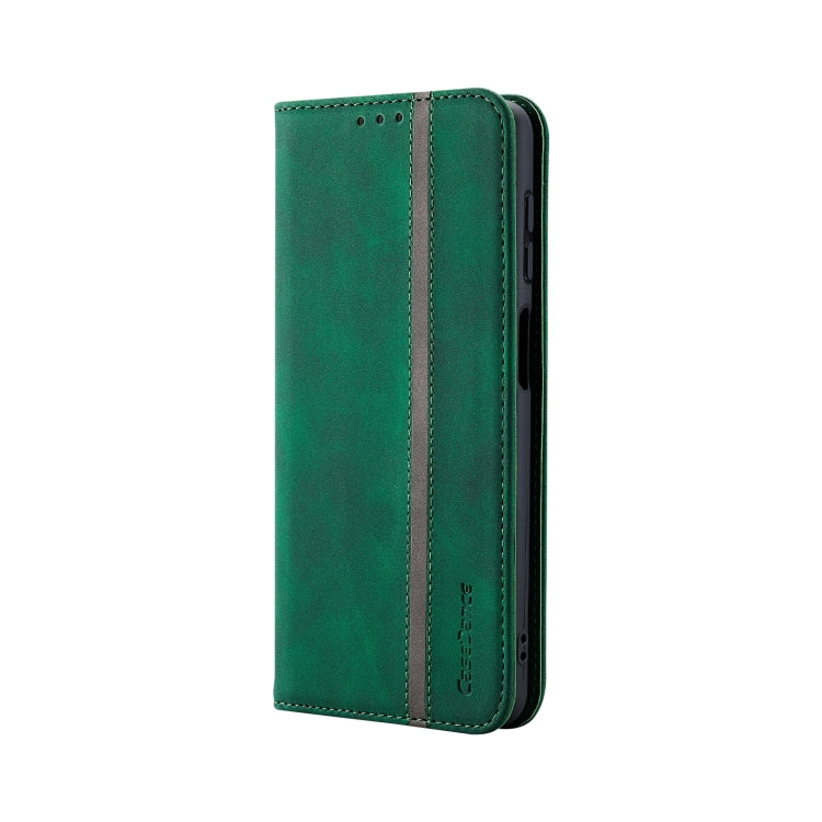 For Samsung Galaxy A12 Splicing Skin Feel Magnetic Leather Phone Case