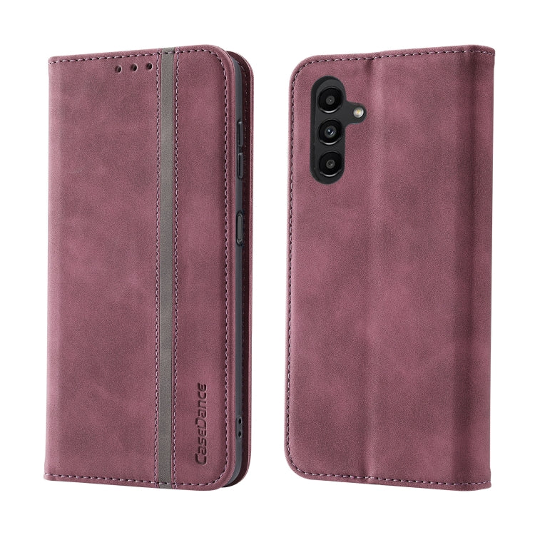 For Samsung Galaxy A13 5G Splicing Skin Feel Magnetic Leather Phone Case