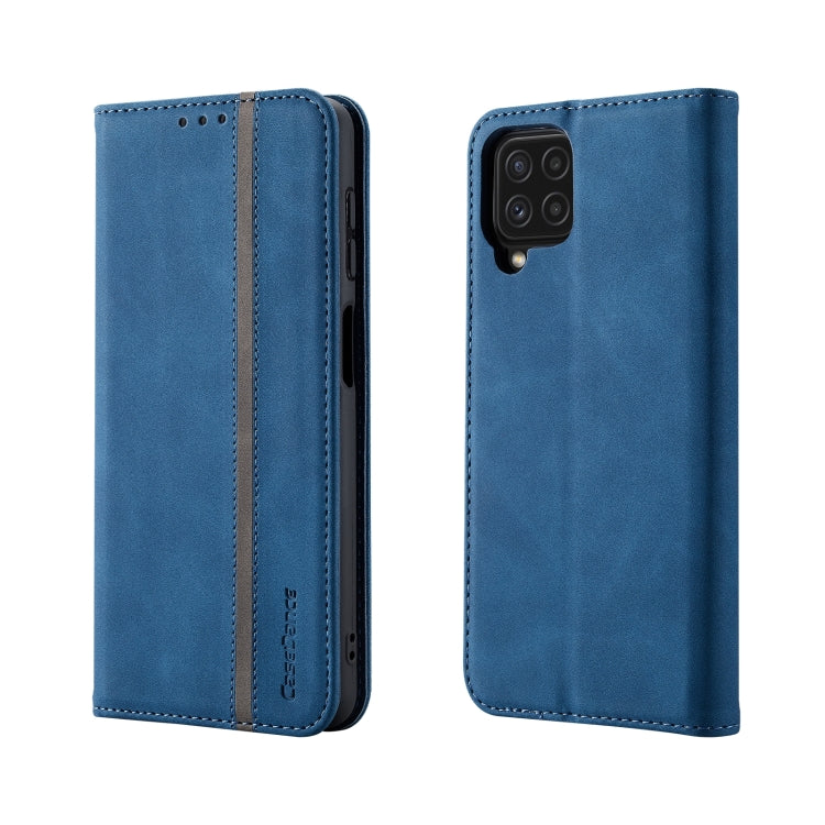For Samsung Galaxy A22 4G Splicing Skin Feel Magnetic Leather Phone Case