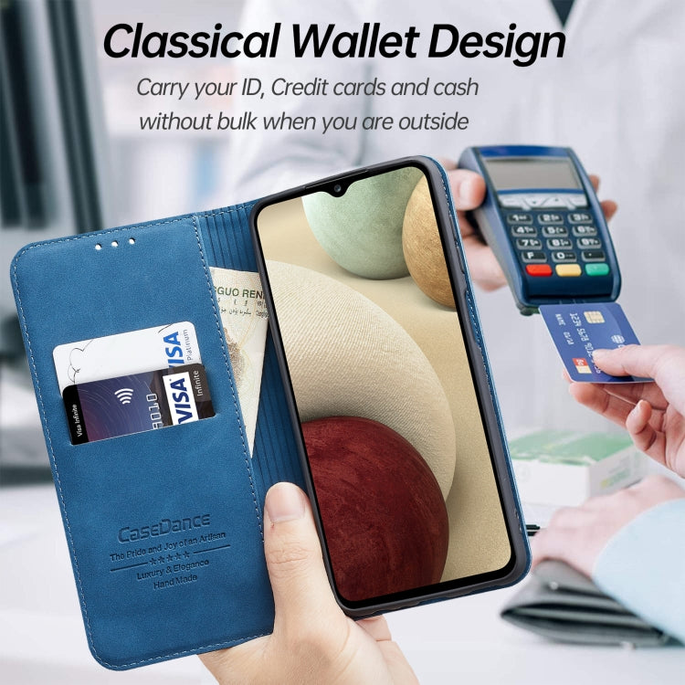 For Samsung Galaxy A22 5G Splicing Skin Feel Magnetic Leather Phone Case