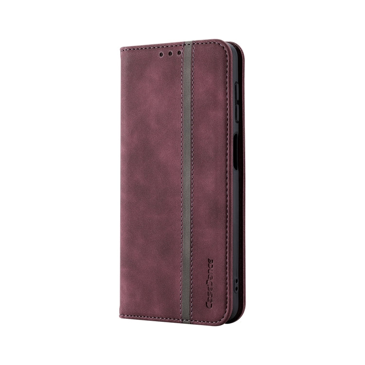 For Samsung Galaxy A22 5G Splicing Skin Feel Magnetic Leather Phone Case