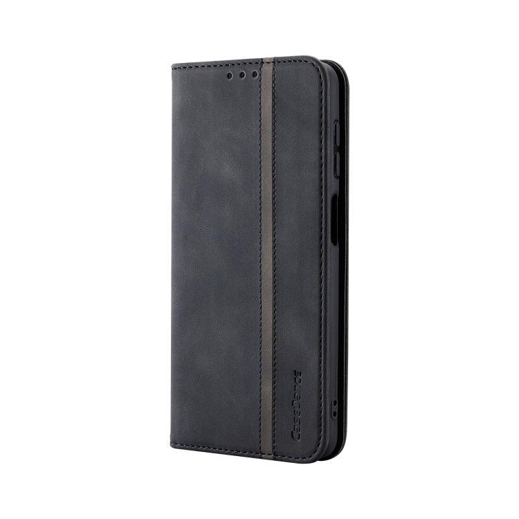 For Samsung Galaxy A22 5G Splicing Skin Feel Magnetic Leather Phone Case