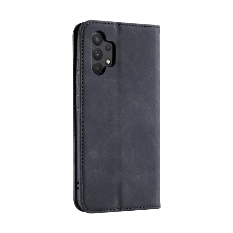 For Samsung Galaxy A32 4G Splicing Skin Feel Magnetic Leather Phone Case